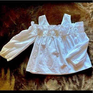Cute crisp white off shoulder shirt Zara Kids 6